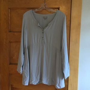 J Jill 100% silk Gray Pocket Tunic.          F026